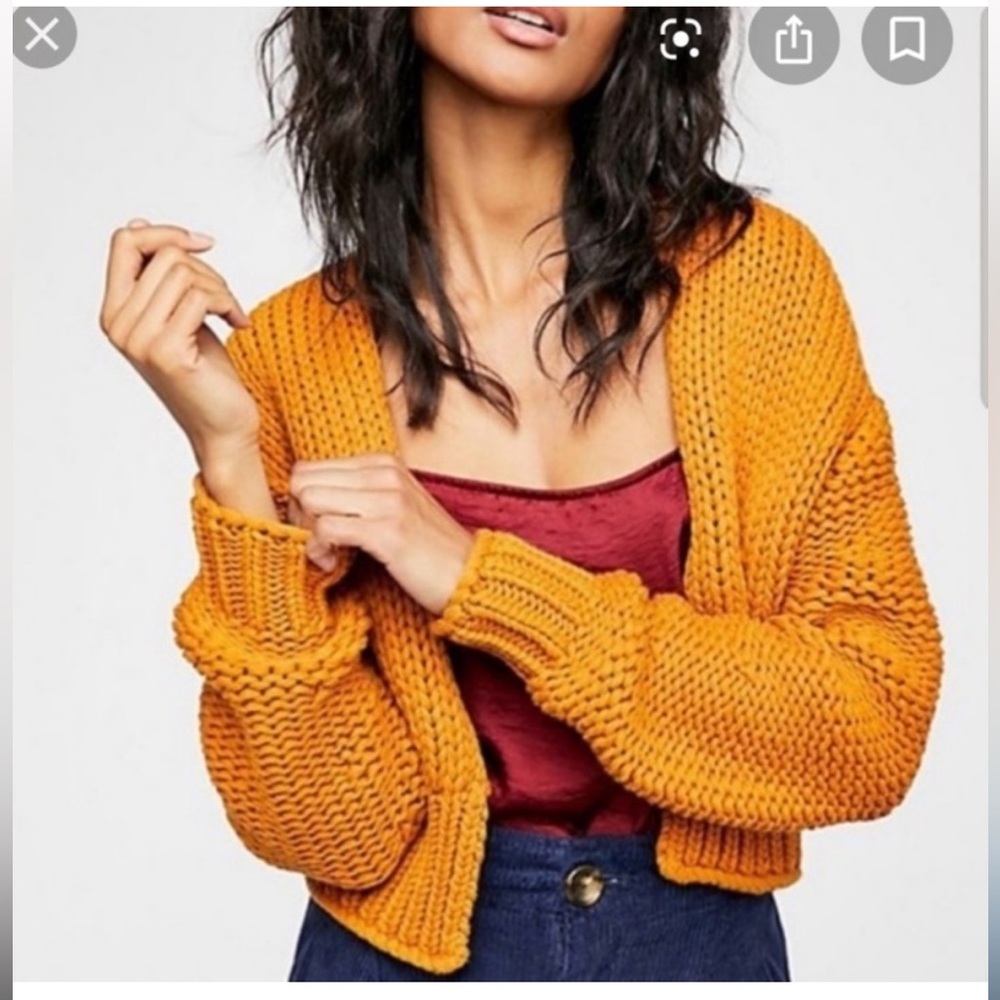Free people glow for it cropped cardigan